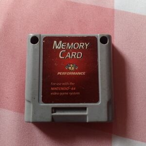 Performance Memory Card for Nintendo 64 - Gray with Red Label Tested